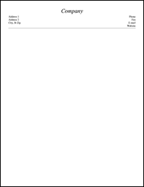 Custom leterhead template WFJLFFPMCPDY