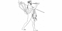Greek Playing Double Flute