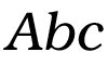 Bookman Italic